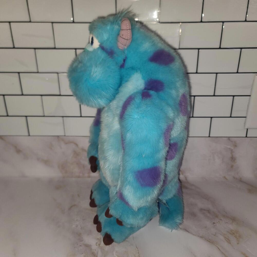 Disney Store Sully Monsters Inc Plush 16” Stuffed Animal Authentic Blue Monster - Picture 4 of 8
